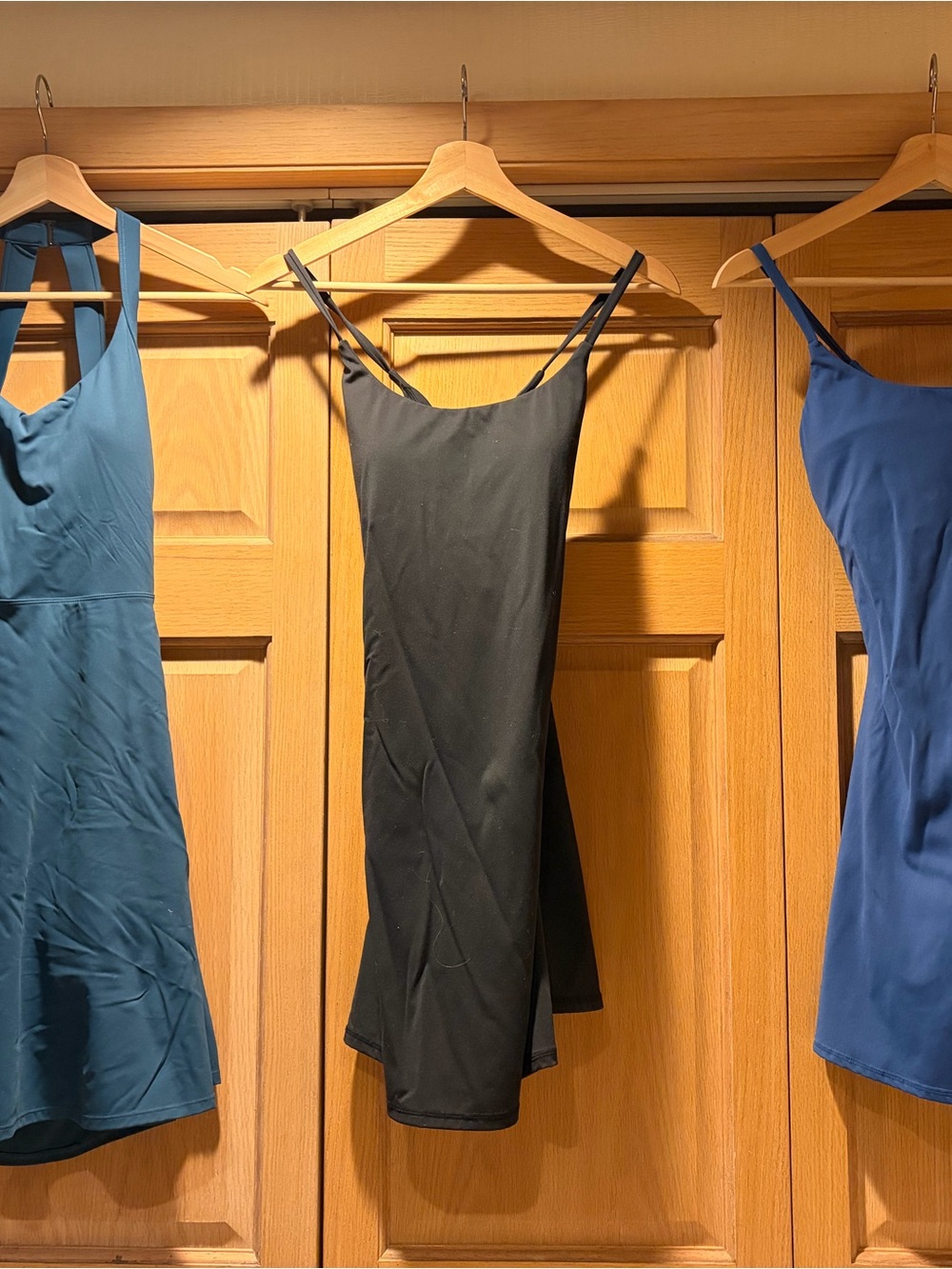 HALARA 3 Dress Bundle: Teal, Black and Navy Blue A-Line Spaghetti Strap Dresses - Picture 7 of 14